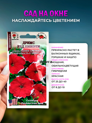 Набор для выращивания петунии "Дримс Ред Пикоти" фото 2 Набор для выращивания петунии "Дримс Ред Пикоти" фото 2